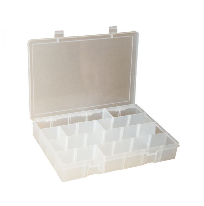 PLASTIC ADJUSTABLE COMPARTMENT BOX SMALL - Plastic Compartment Trays