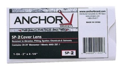 POLYCARBONATE COVER LENS 2 X 4 1/4 2 CLEAR - Welding Lenses