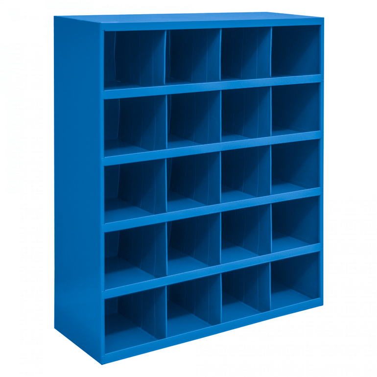 20 HOLE INDUSTRIAL BIN #10 BLUE - Open Compartment Bins