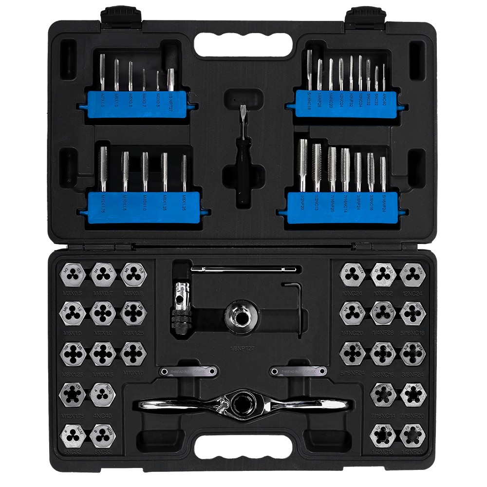 62 PC HSS NC/NF TAP & DIE SET - Tap & Drill Sets