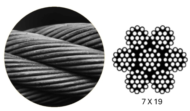 1/4 X 5000 FT (7 X 19) AIRCRAFT CABLE HDG - 7 X 19 Aircraft Cable