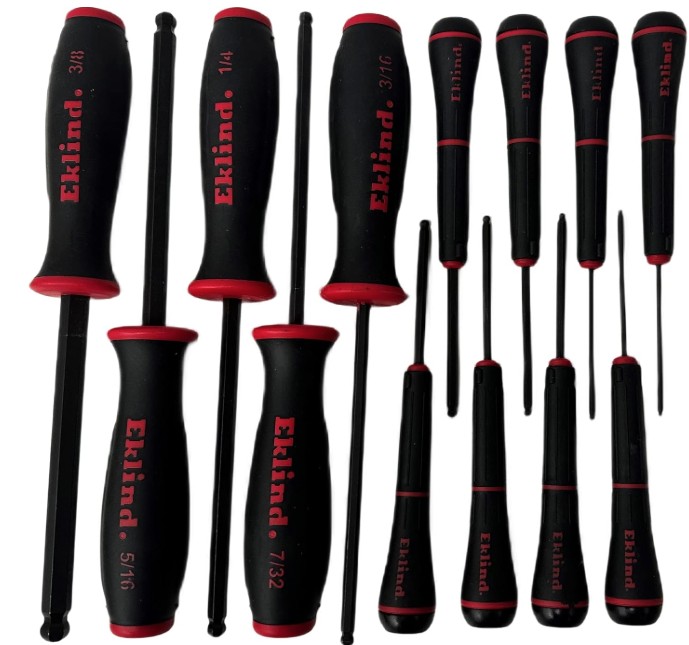 13 PC BALL DRIVER SET (.050 - 3/8) - Straight-Handle Hex Keys