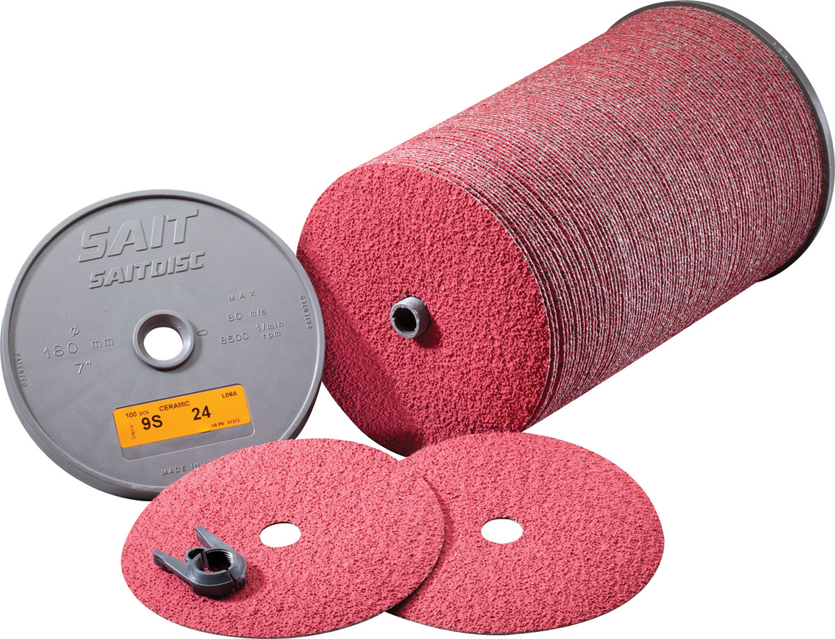 4 1/2 X 7/8 X 36GR FIBER DISC 9S CERAMIC - Fiber Discs