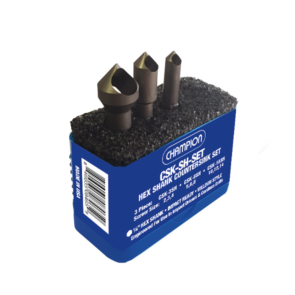 HEX SHANK COUNTERSINK SET (3 PC) - Countersinks