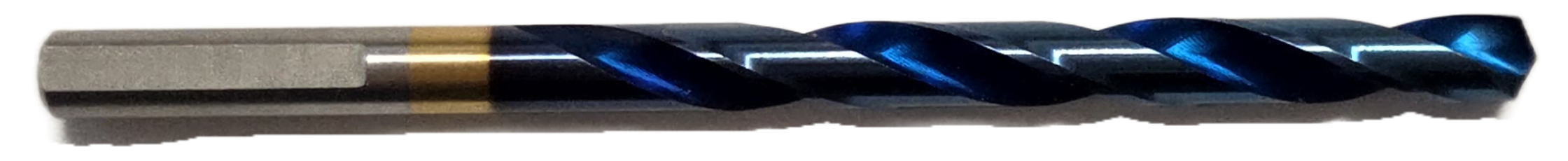 19/64 DRILL BIT PVD JOBBER BLUE W/ FLATS - Blue 135° Drill Bits