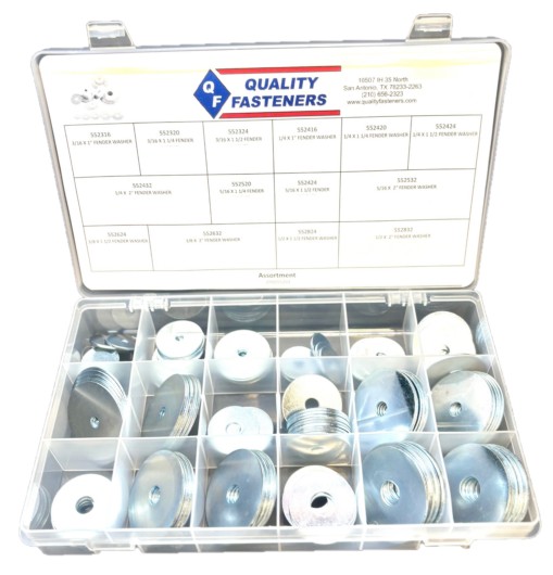 FENDER WASHER Z/P ASSORTMENT (3/16 - 1/2) - Washer Assortments