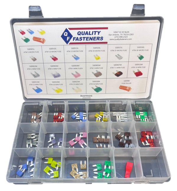 AUTO BLADE FUSE ASSORTMENT (MICRO 5AMP-30AMP / MINI 2AMP - 30AMP) - Automotive Fuse Assortment