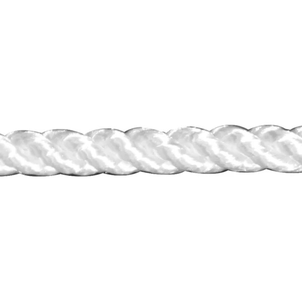 1/4" X 100FT ROPE NYLON 3 STRAND BRAID WHITE - Nylon Rope