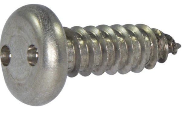 #6 X 1/2 PAN HEAD SPANNER SECURITY SCREW S/S - Tamper Resistant Sheet Metal Screws