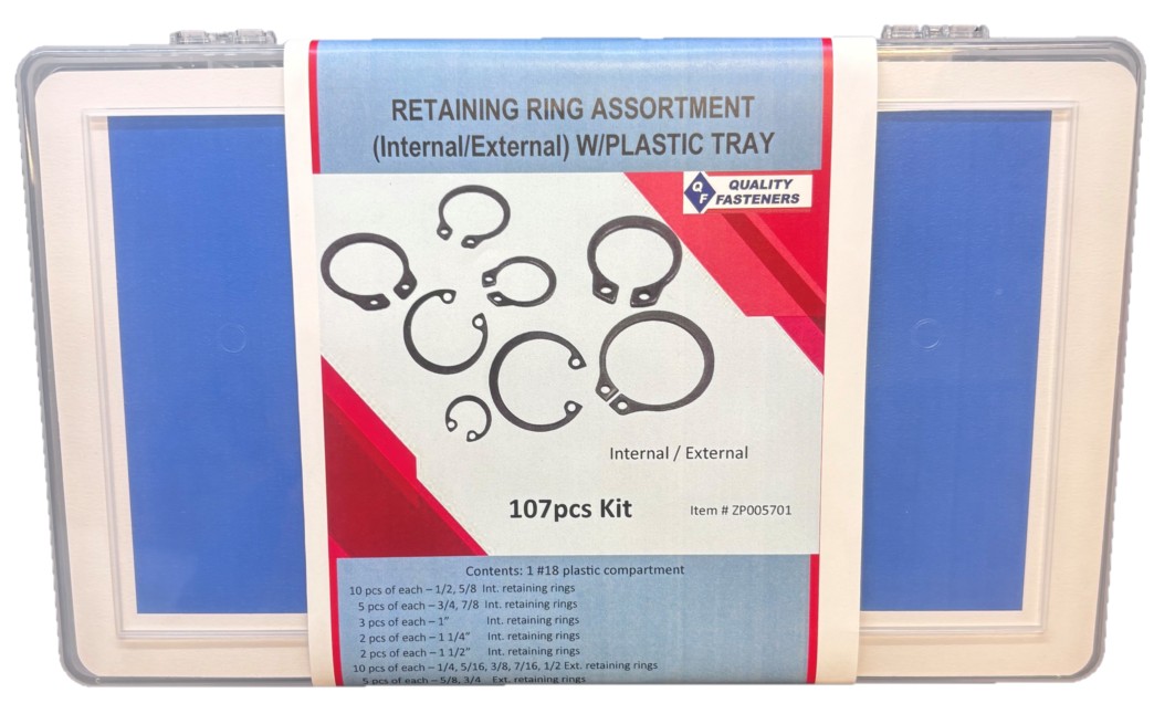 Retaining Rings Fastners RETAINING RING STEEL ASSORTMENT (INT 1/2 - 1-1/2 / EXT 1/4 - 1-1/2 ...