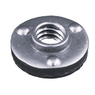 8M-1.25 ROUND WELD NUT 3 PROJECTIONS LOW CARBON PLAIN - Round Weld Nuts