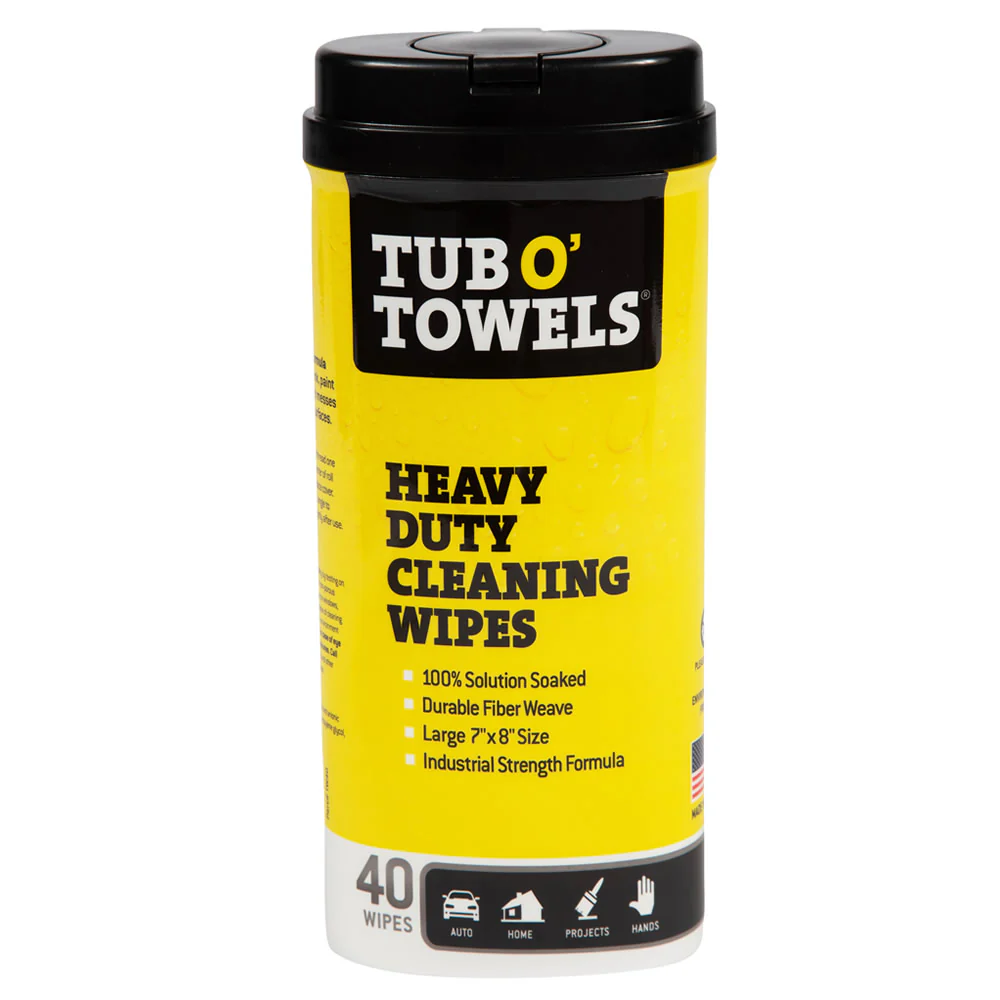 TUB O TOWELS HEAVY DUTY CLEANING WIPES, 40-COUNT - Wipes
