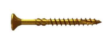 #9 X 3-1/8 FLAT TORX CONSTRUCTION SCREW TYPE 17 U2 GOLD COATING - Construction Screws