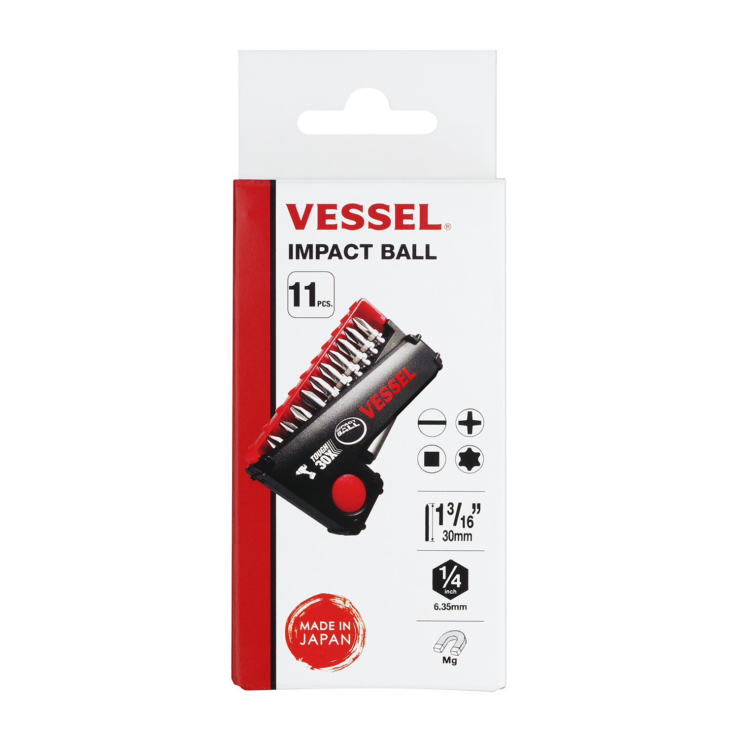 IMPACT BALL TORSION BIT 11PC SET - Impact Insert Bit Sets