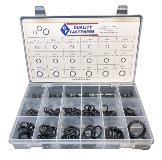 BUNA O-RING ASSORTMENT (#006 - #216) - O-Ring Assortments